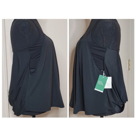 NWT Halara Double Strap Pleated Open Back Yoga Cami Top Built-in Sports Bra✨️M - Picture 7 of 16